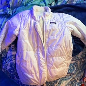 Patagonia white winter jacket